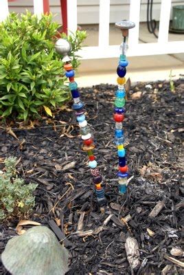 diy garden stakes|The Speckled Dog: DIY Beaded Garden Stake.